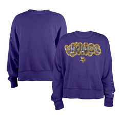 Minnesota Vikings New Era Girl's Flip Sequin Sweatshirt - Purple Sweatshirts