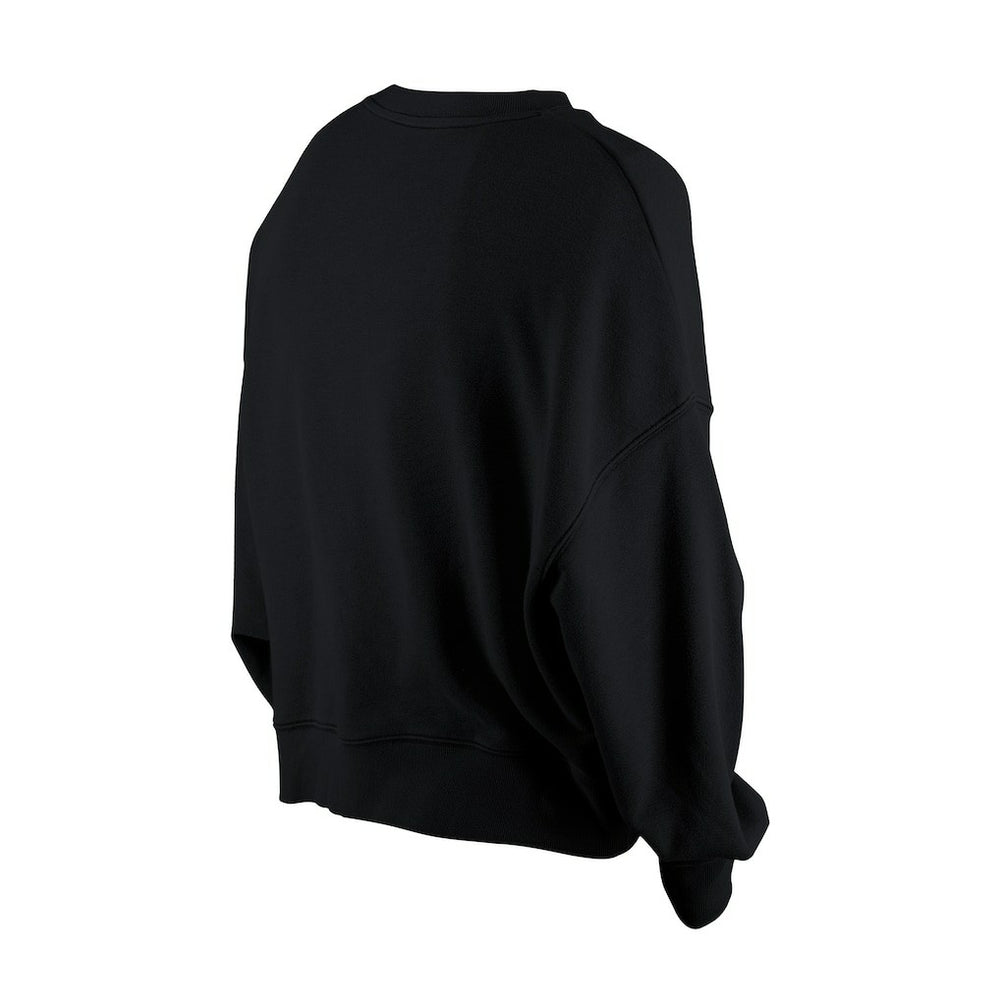 Philadelphia Eagles New Era Women's Oversized Throwback Mineral Wash Crew Neck Sweatshirt - Black Sweatshirts