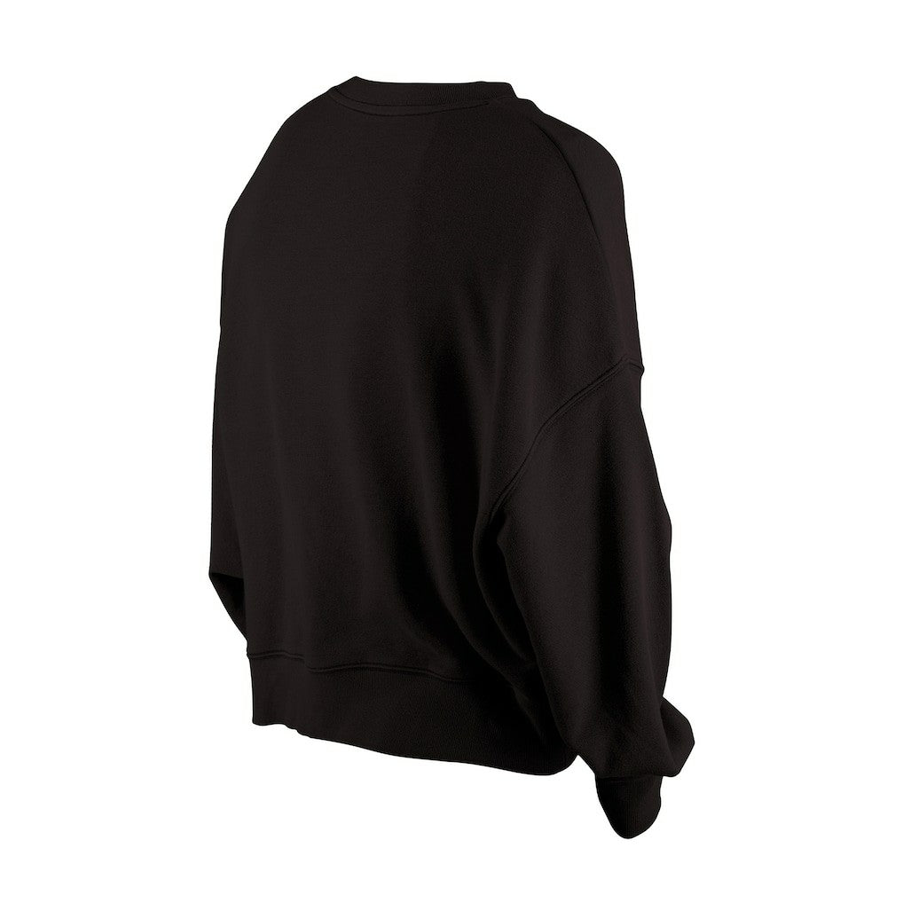Pittsburgh Steelers New Era Women's Oversized Throwback Mineral Wash Crew Neck Sweatshirt - Black Sweatshirts