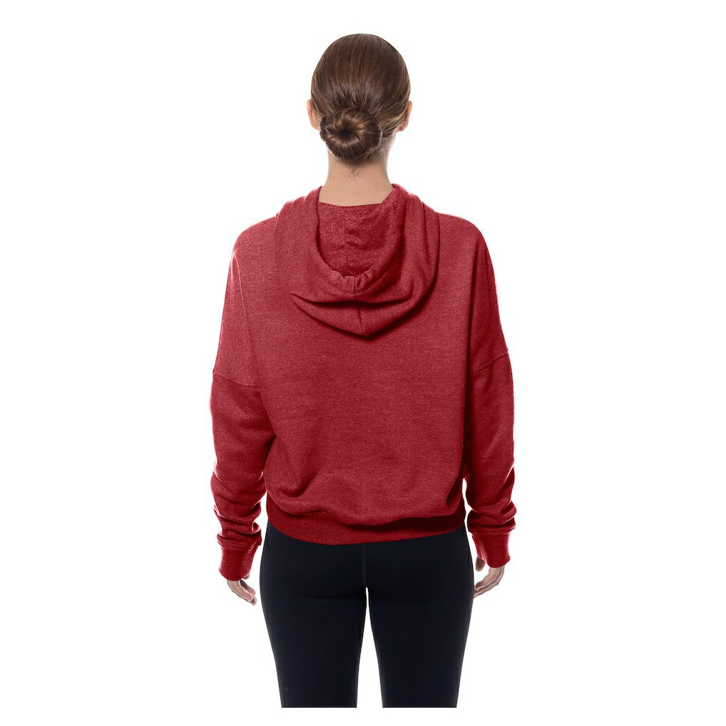 Washington Commanders New Era Women's Throwback Boxy Hoodie Sweatshirt - Burgundy Hoodies
