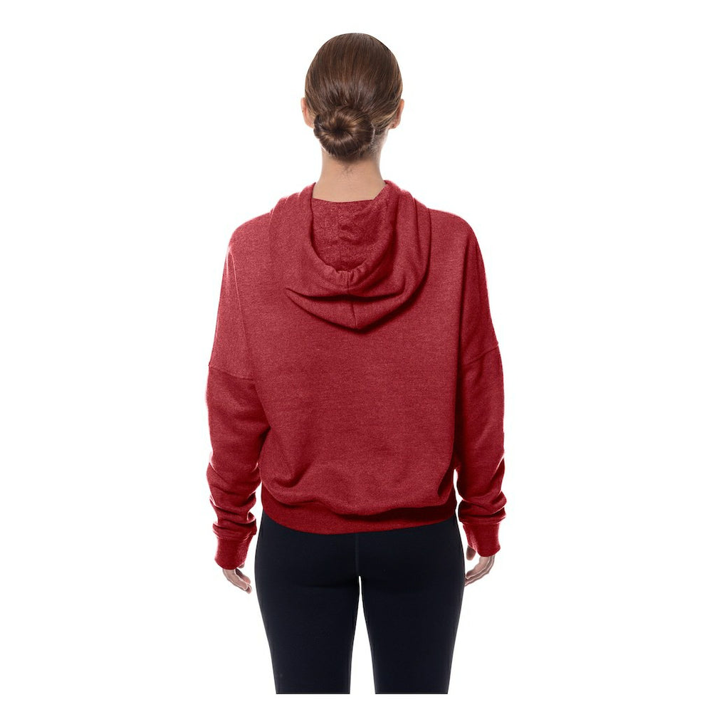 Washington Commanders New Era Women's Throwback Boxy Hoodie Sweatshirt - Burgundy Hoodies