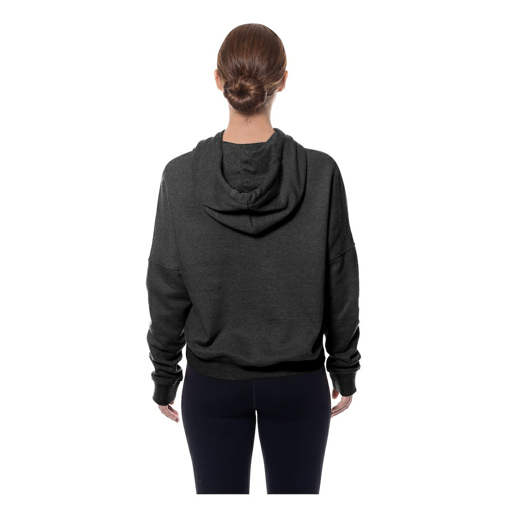 Pittsburgh Steelers New Era Women's Throwback Boxy Hoodie Sweatshirt - Black Hoodies