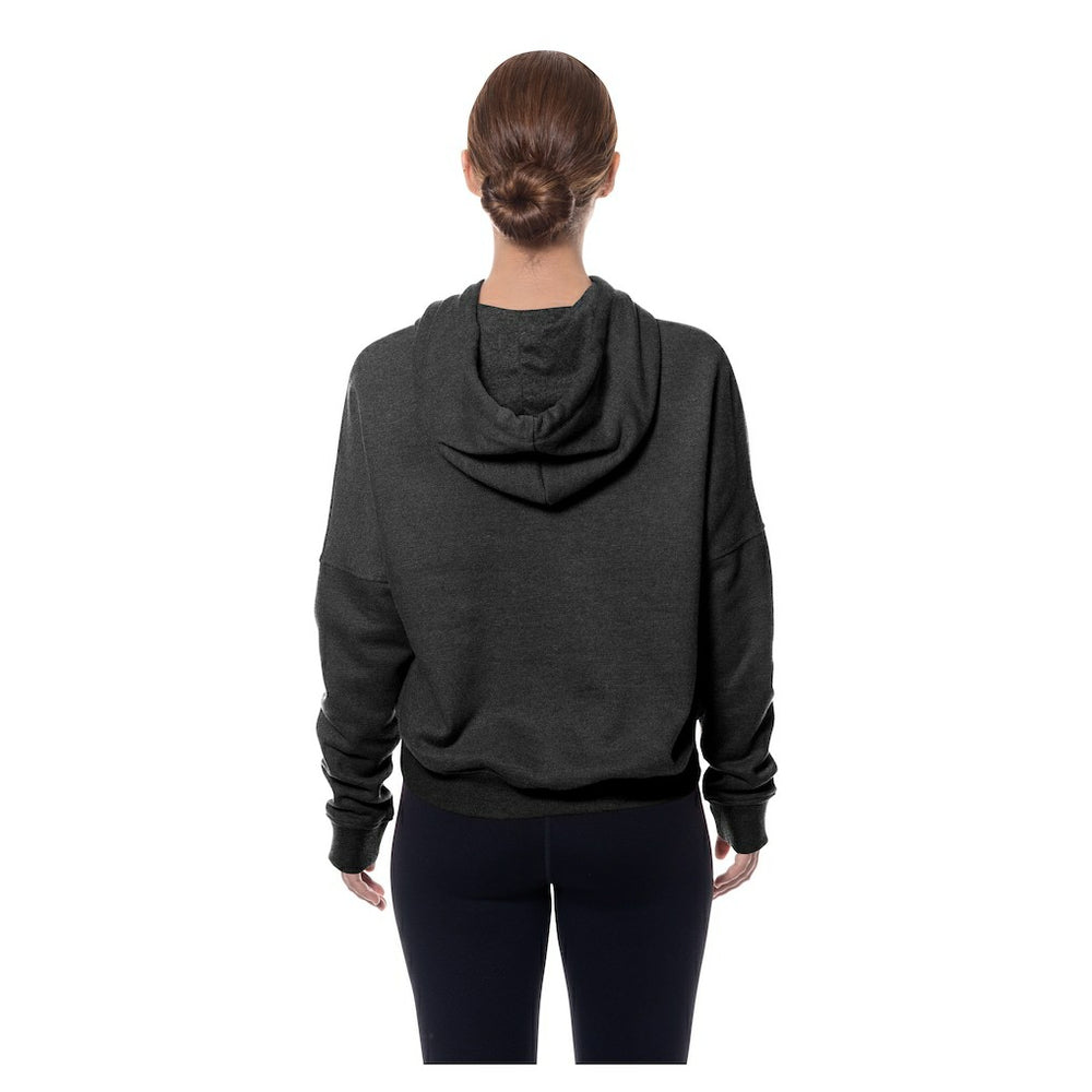 Pittsburgh Steelers New Era Women's Throwback Boxy Hoodie Sweatshirt - Black Hoodies