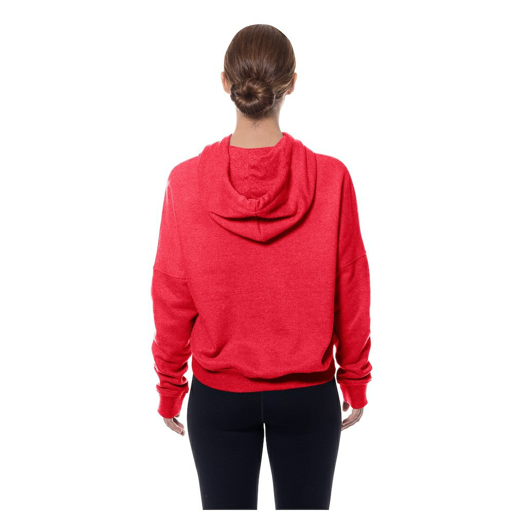 Kansas City Chiefs New Era Women's Throwback Boxy Hoodie Sweatshirt - Red Hoodies