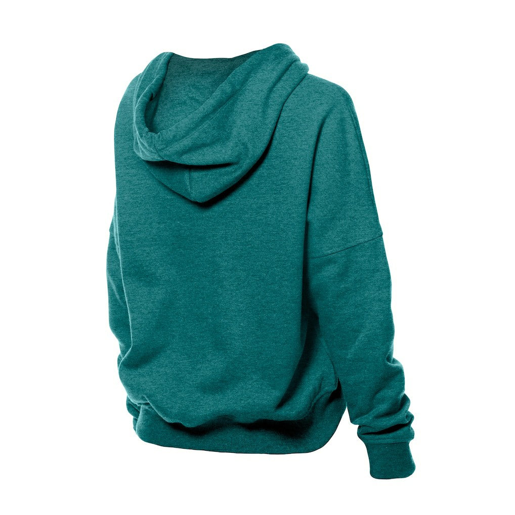 Miami Dolphins New Era Women's Throwback Boxy Hoodie Sweatshirt - Aqua Hoodies
