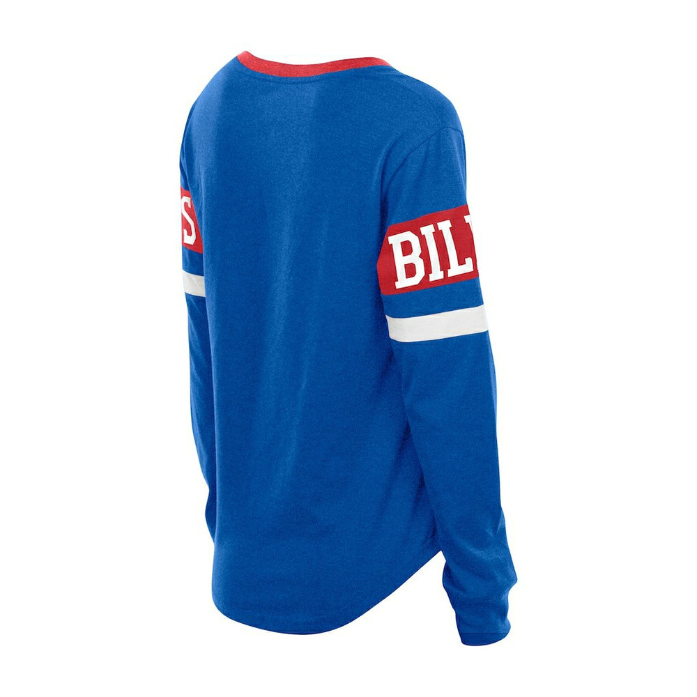 Buffalo Bills New Era Women's Throwback Lace-Up Long-Sleeve T-Shirt - Royal T-shirts
