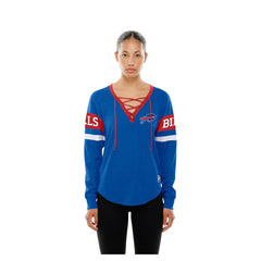 Buffalo Bills New Era Women's Throwback Lace-Up Long-Sleeve T-Shirt - Royal T-shirts