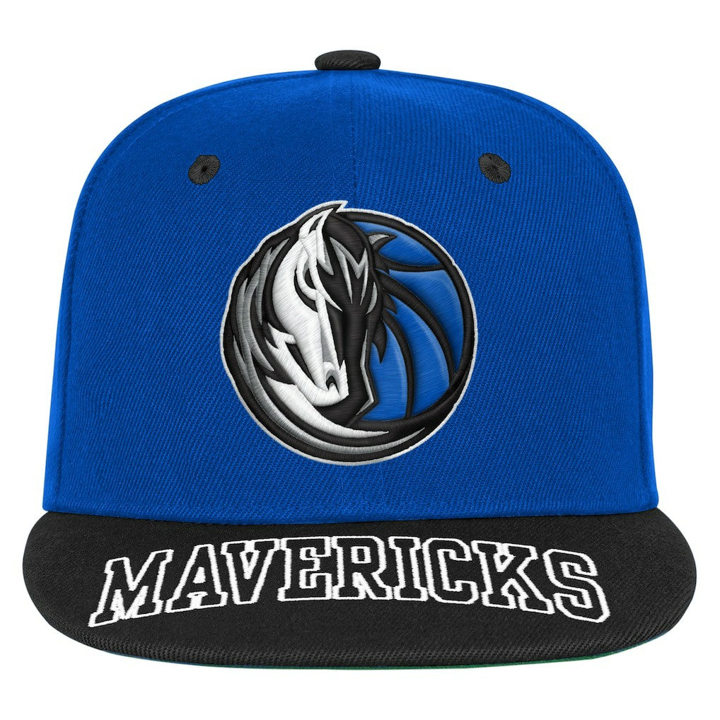 Dallas Mavericks Outerstuff Youth Two-Tone Snapback Hat Blue/Black