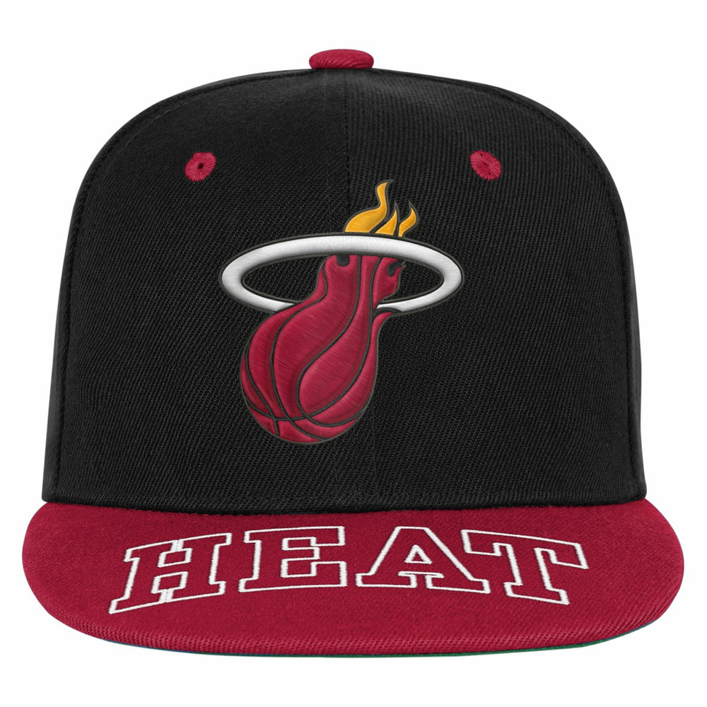 Miami Heat Outerstuff Youth Two-Tone Snapback Hat Black/Red