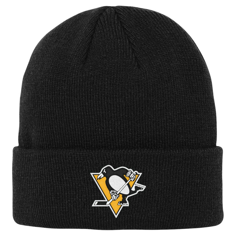 Pittsburgh Penguins Outerstuff Youth 2.0 Essential Cuffed Knit Hat - Black | US 202603279