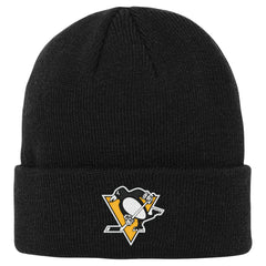 Pittsburgh Penguins Outerstuff Youth 2.0 Essential Cuffed Knit Hat - Black | US 202603279