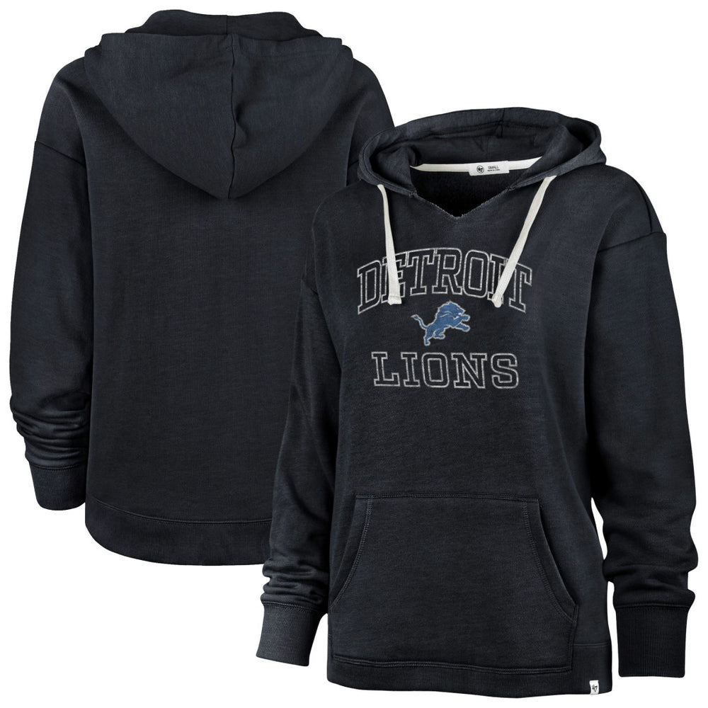 Detroit Lions '47 Women's Plus Size Clarity Kennedy Pullover Hoodie - Navy Hoodies