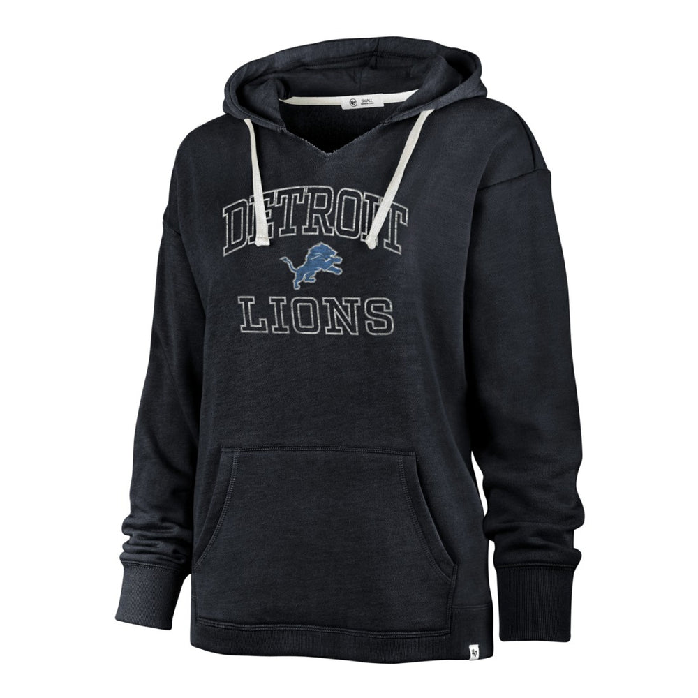 Detroit Lions '47 Women's Plus Size Clarity Kennedy Pullover Hoodie - Navy Hoodies
