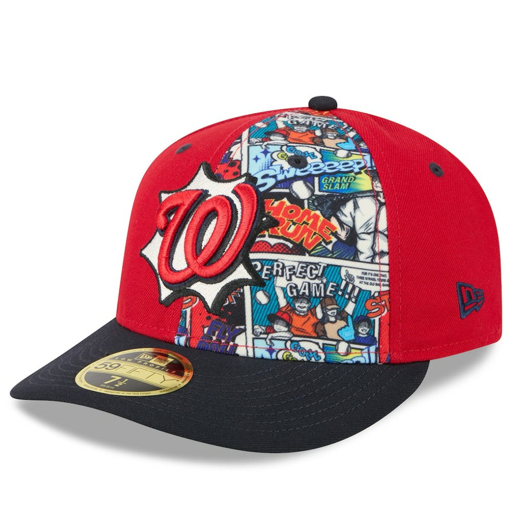 Washington Nationals New Era 2025 MLB Diamond Hero Edition Low Profile 59FIFTY Fitted Hat - Red/Navy Hats