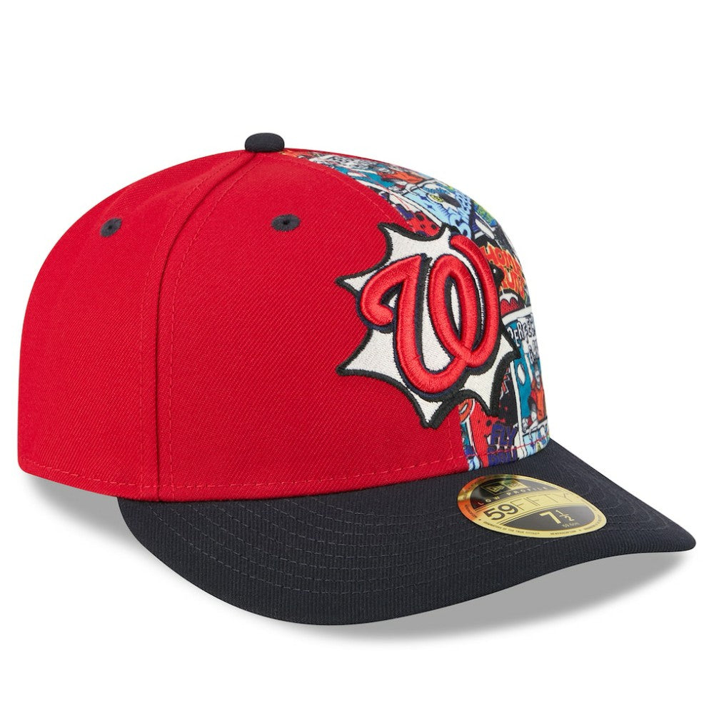 Washington Nationals New Era 2025 MLB Diamond Hero Edition Low Profile 59FIFTY Fitted Hat - Red/Navy Hats