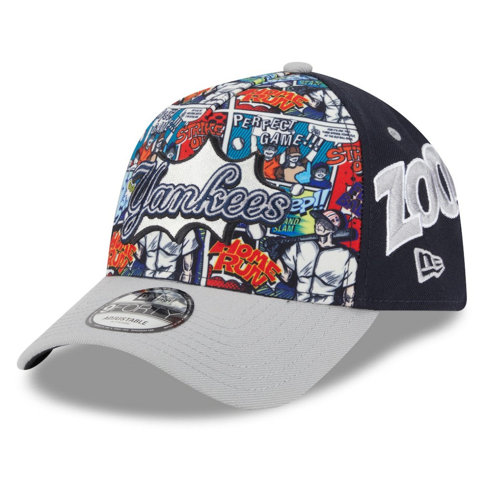 New York Yankees New Era 2025 MLB Diamond Hero Edition A-Frame 9FORTY Adjustable Hat - Navy/Gray Hats
