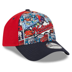 Washington Nationals New Era Youth 2025 MLB Diamond Hero Edition A-Frame 9FORTY Adjustable Hat - Red/Navy Hats