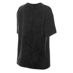 Chicago Bulls Women's Throwback Mineral Wash Oversized T-Shirt Black - New Era