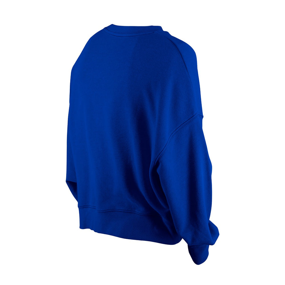 New York Knicks Women's Boxy Throwback Mineral Wash Sweatshirt Blue - New Era
