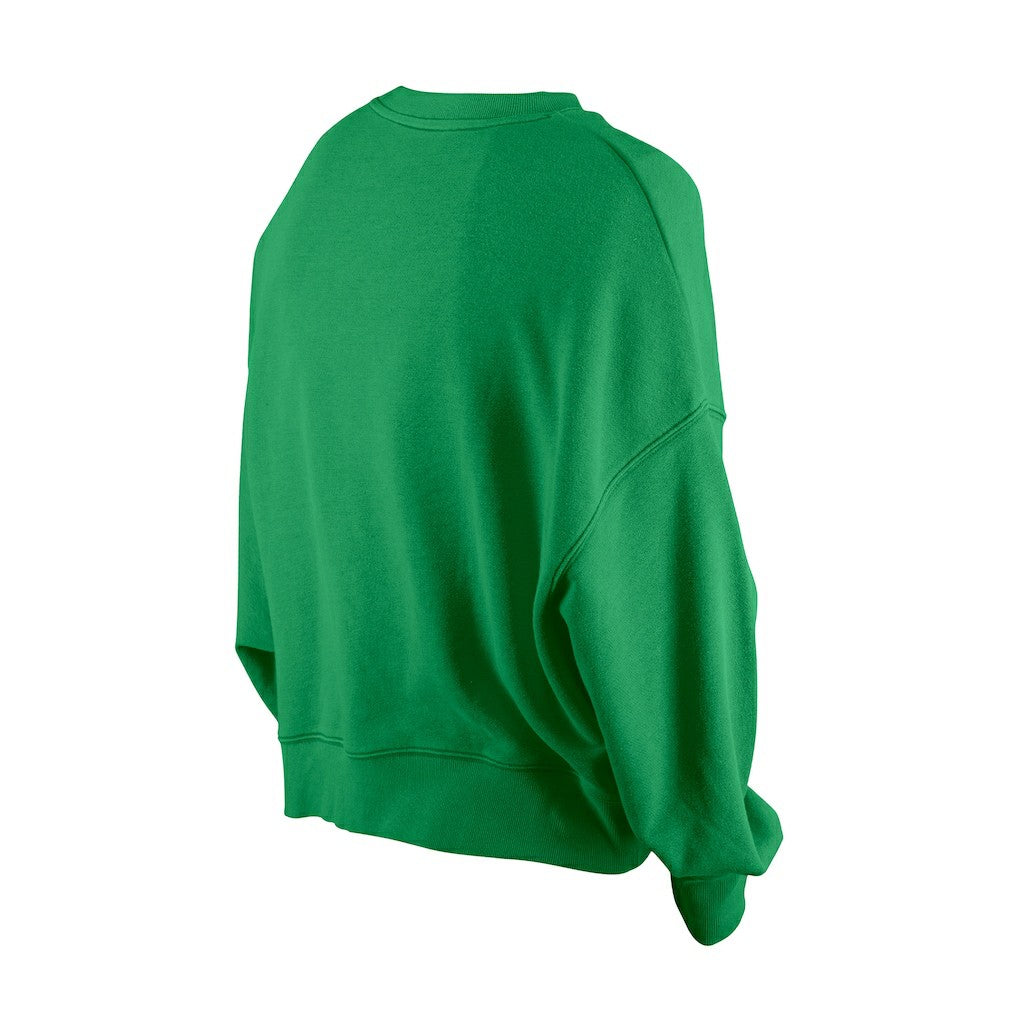 Boston Celtics Women's Boxy Throwback Mineral Wash Sweatshirt Kelly Green - New Era