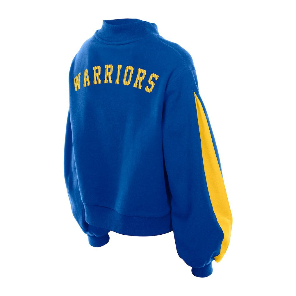 Golden State Warriors Women's Sport Night Balloon Sleeves Sweatshirt Royal - New Era