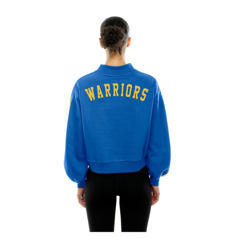 Golden State Warriors Women's Sport Night Balloon Sleeves Sweatshirt Royal - New Era