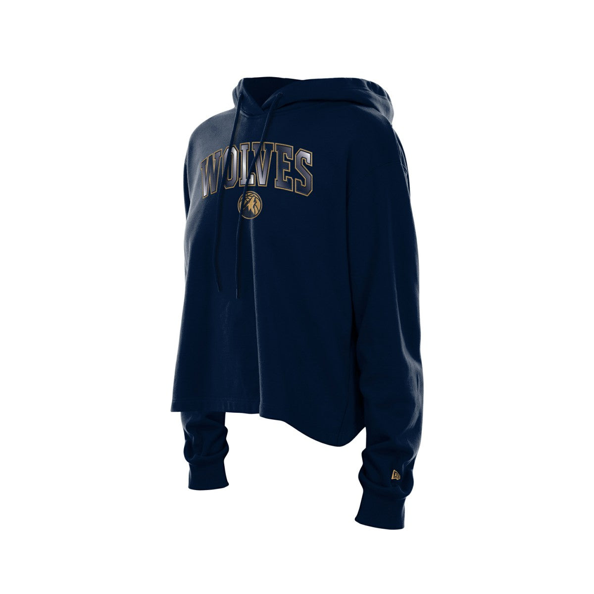 Minnesota Timberwolves Women's Glam Game Open Back Hoodie Navy - New Era