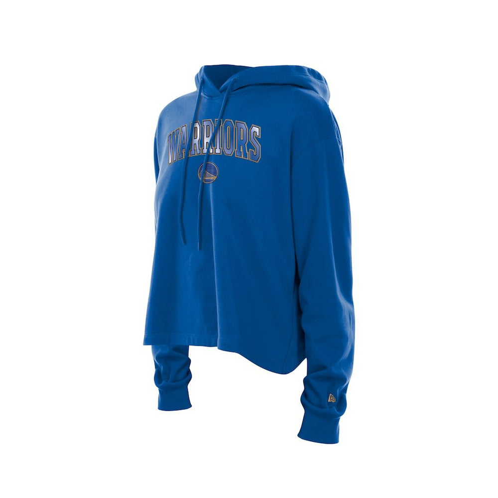 Golden State Warriors Women's Glam Game Open Back Hoodie Royal - New Era