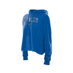 New York Knicks Women's Glam Game Open Back Hoodie Blue - New Era