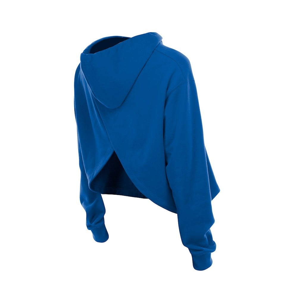 New York Knicks Women's Glam Game Open Back Hoodie Blue - New Era