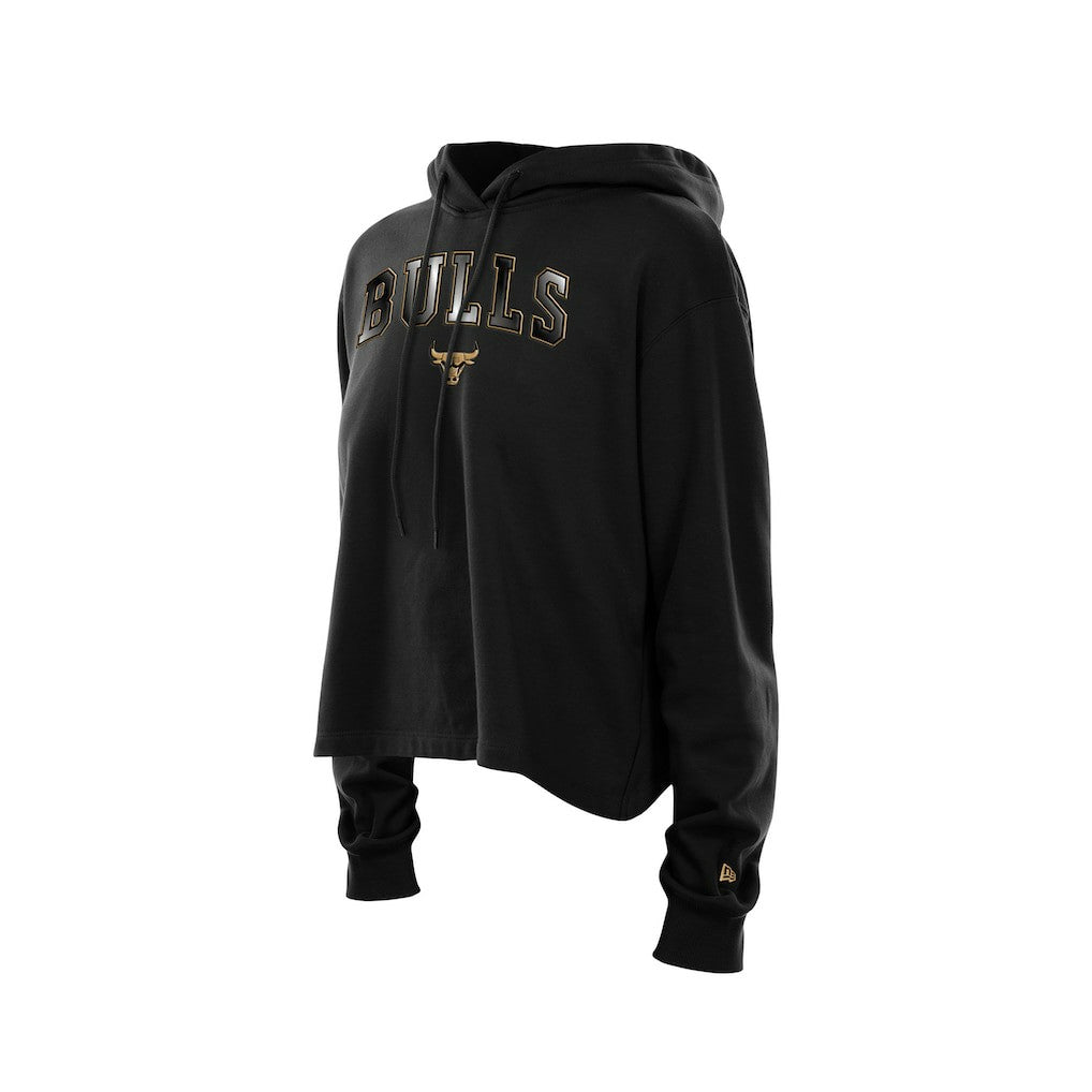 Chicago Bulls Women's Glam Game Open Back Hoodie Black - New Era outlet