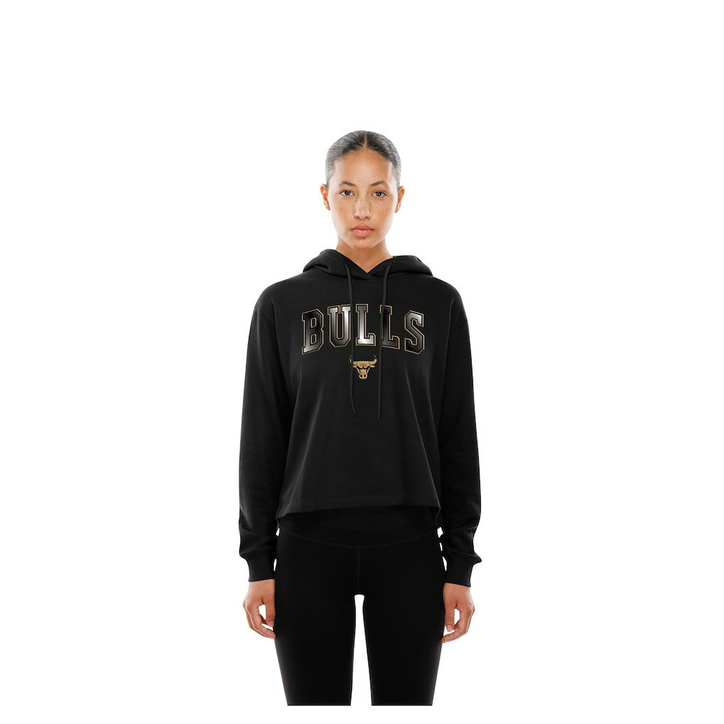 Chicago Bulls Women's Glam Game Open Back Hoodie Black - New Era outlet