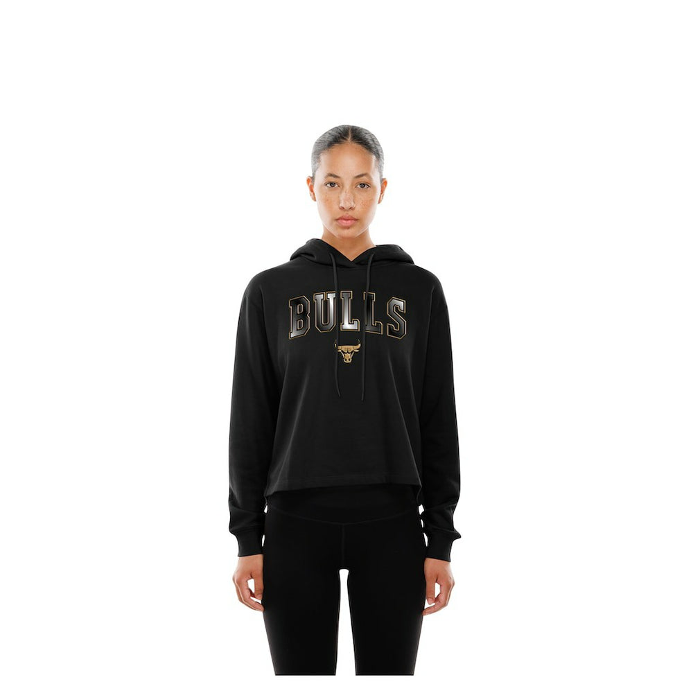 Chicago Bulls Women's Glam Game Open Back Hoodie Black - New Era outlet
