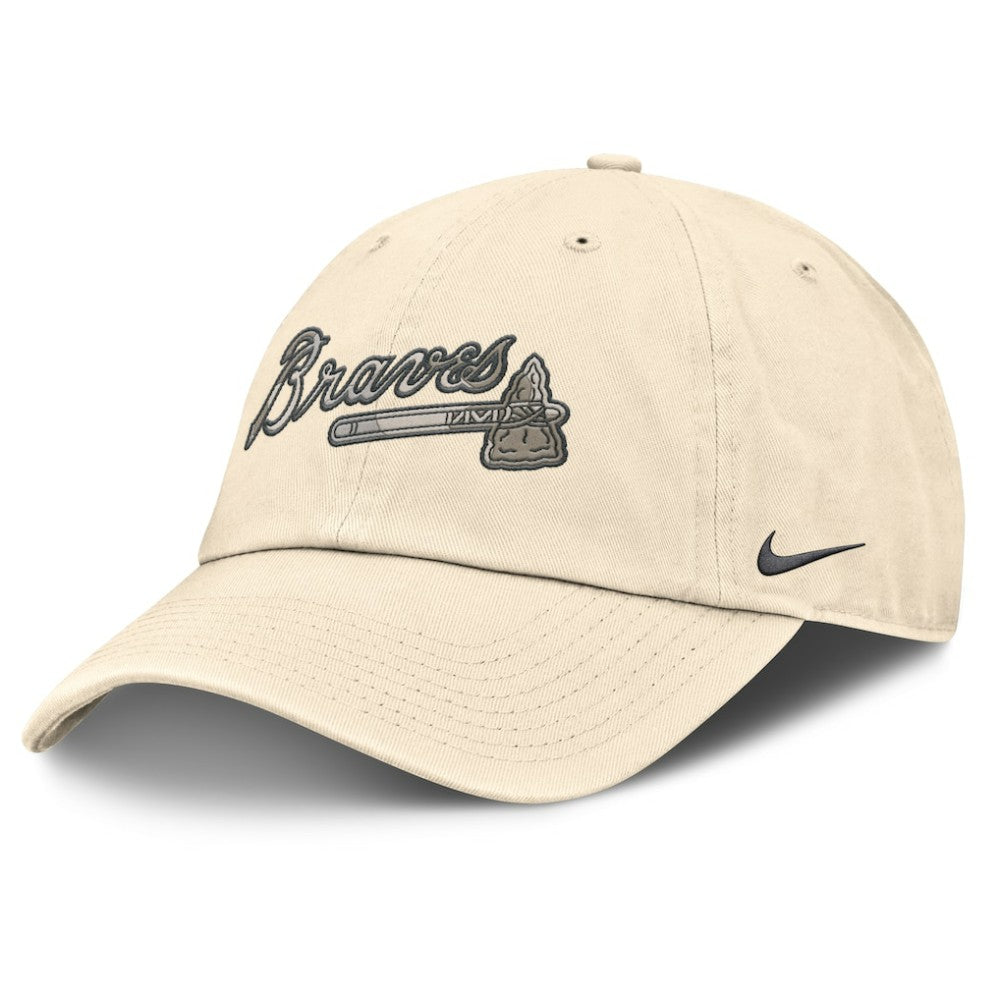 Atlanta Braves Nike Camo Pack Club Adjustable Hat - Natural Hats