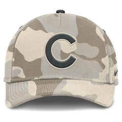 Chicago Cubs Nike Camo Pack Rise Adjustable Hat - Natural Hats