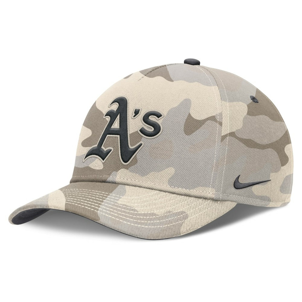 Athletics Nike Camo Pack Rise Adjustable Hat - Natural Hats