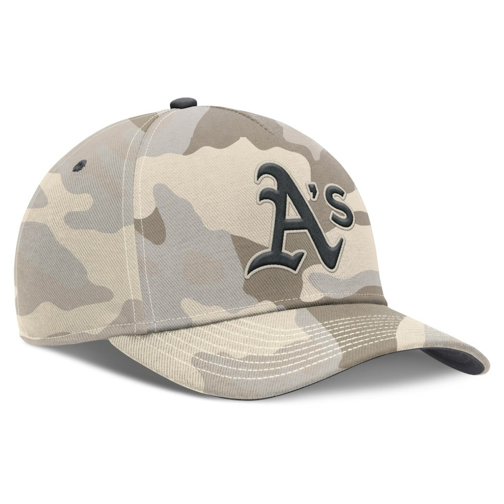 Athletics Nike Camo Pack Rise Adjustable Hat - Natural Hats