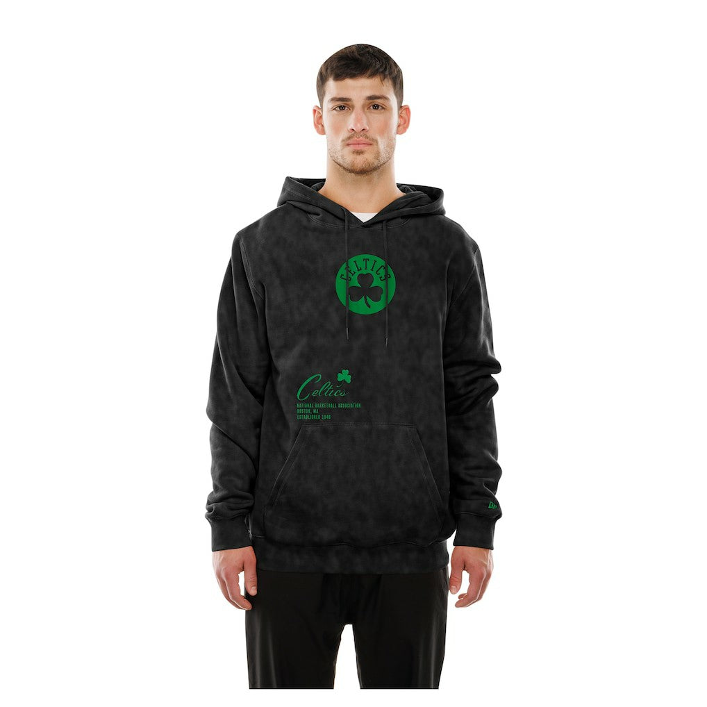 Boston Celtics Sport Night Mineral Wash Pullover Hoodie Black - New Era