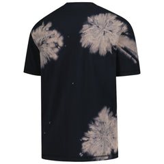 New York Knicks Injection Bleached Out Raw Edge Oversized T-Shirt Black - New Era