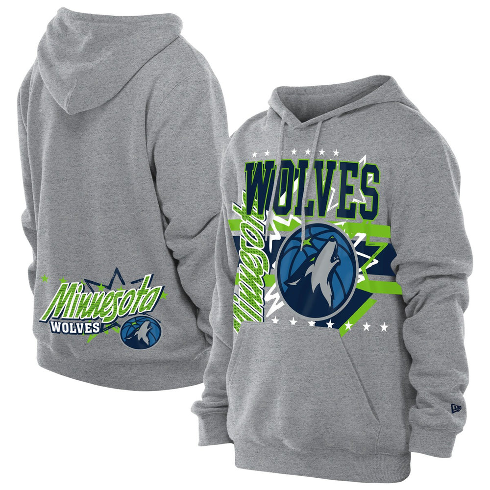 Minnesota Timberwolves Injection Sport Classics Fleece Hoodie Heather Gray - New Era