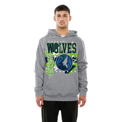 Minnesota Timberwolves Injection Sport Classics Fleece Hoodie Heather Gray - New Era