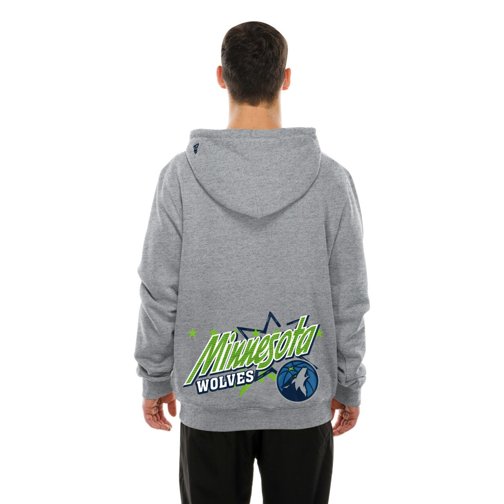 Minnesota Timberwolves Injection Sport Classics Fleece Hoodie Heather Gray - New Era