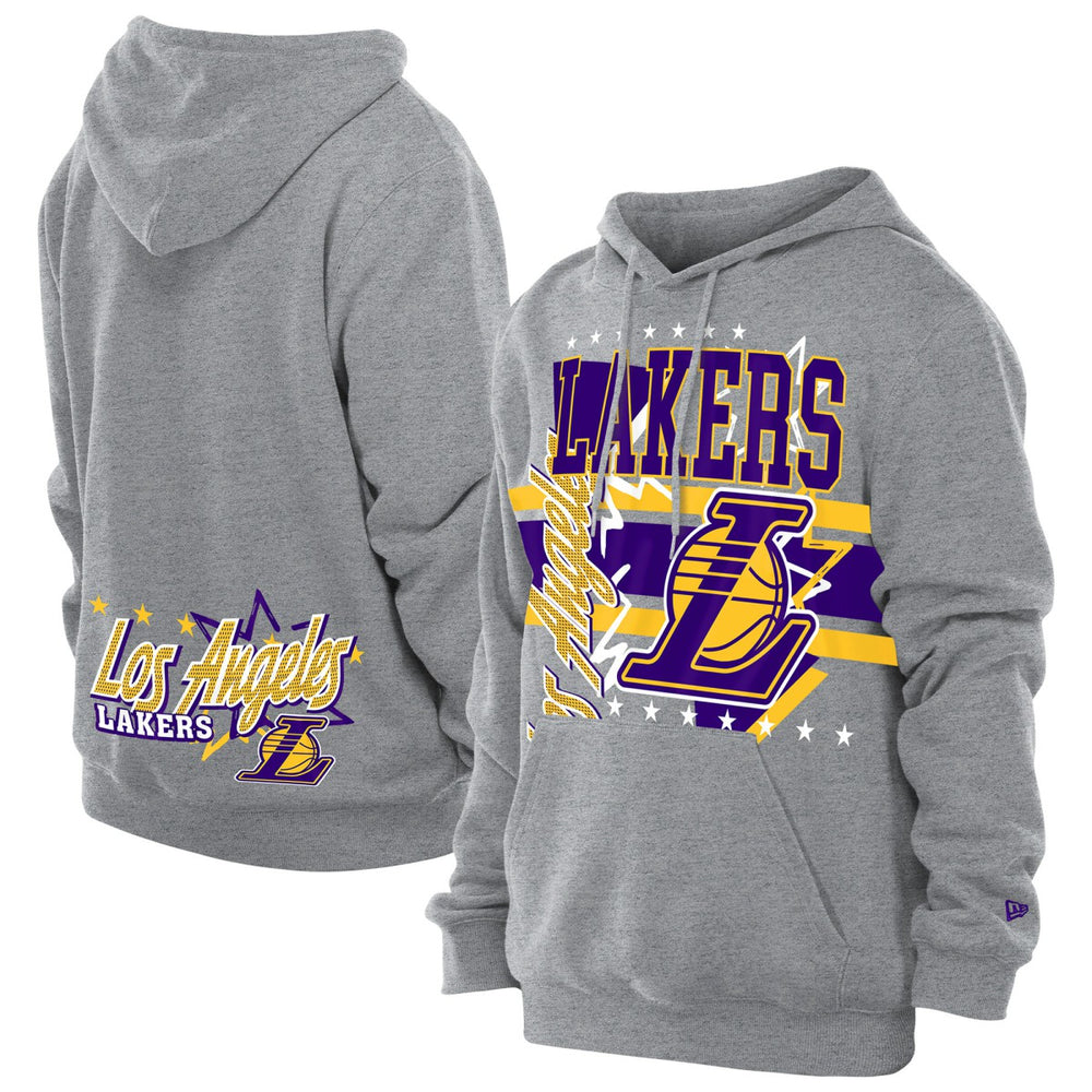 Los Angeles Lakers Injection Sport Classics Fleece Hoodie Heather Gray - New Era