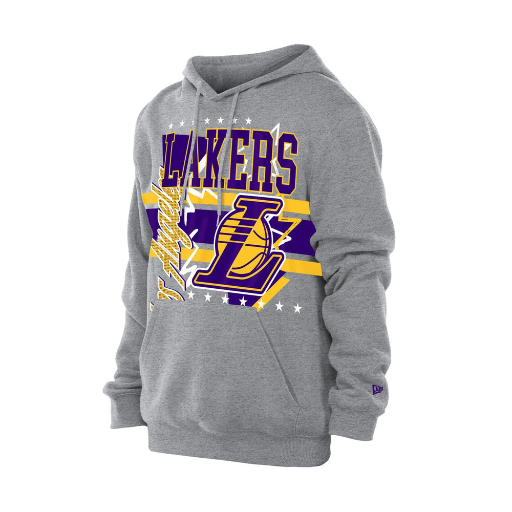 Los Angeles Lakers Injection Sport Classics Fleece Hoodie Heather Gray - New Era