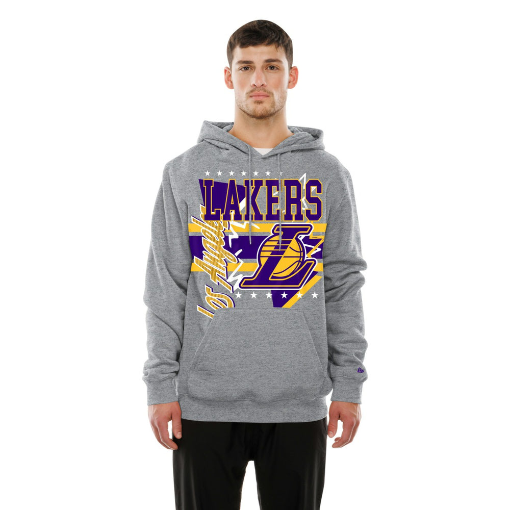 Los Angeles Lakers Injection Sport Classics Fleece Hoodie Heather Gray - New Era
