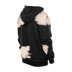 New York Knicks Injection Bleached Out Raw Edge Hoodie Black - New Era