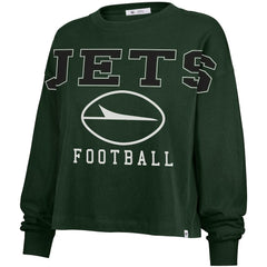 New York Jets '47 Women's Outreach City Oversized Long Sleeve T-Shirt - Green T-shirts
