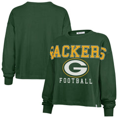Green Bay Packers '47 Women's Outreach City Oversized Long Sleeve T-Shirt - Green T-shirts