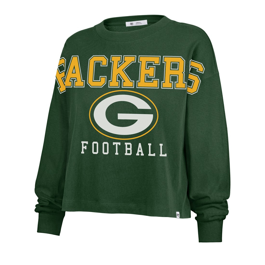 Green Bay Packers '47 Women's Outreach City Oversized Long Sleeve T-Shirt - Green T-shirts