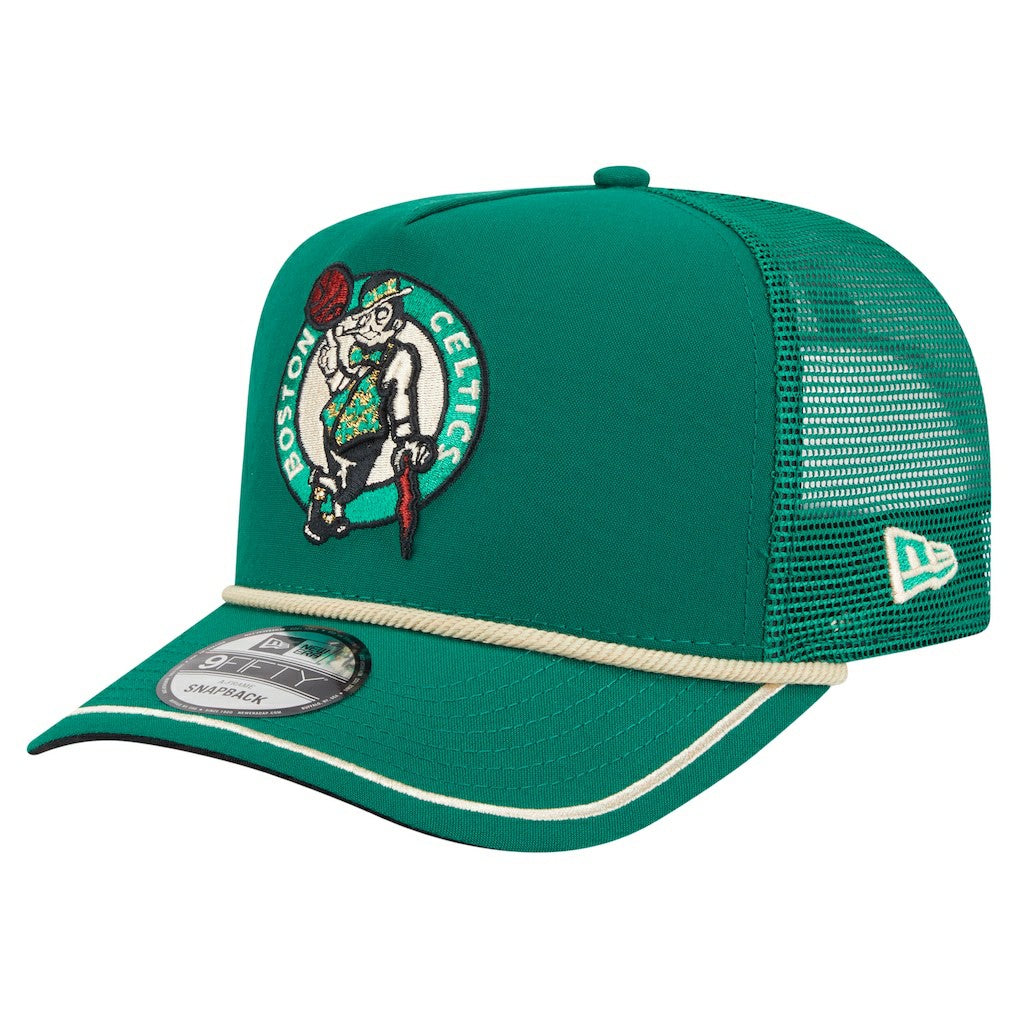 Boston Celtics Vintage Team Rope A-Frame 9FIFTY Snapback Hat Kelly Green - New Era outlet
